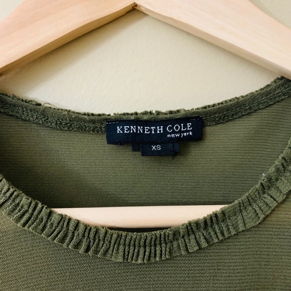 2/$20 Kenneth Cole Sheer Olive Green Tank Top - Picture 10 of 13